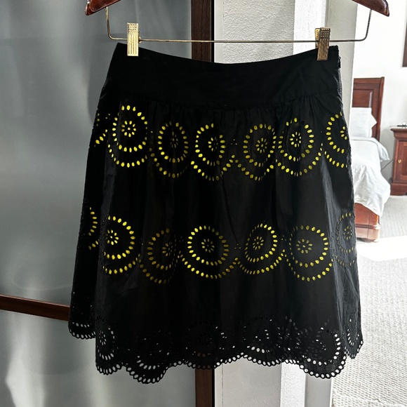 INC International Concepts Dresses & Skirts - INC International Concepts Eyelet Cut Skirt - Back w/ Yellow Underlay 2P